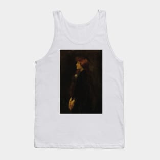 Portrait, Red Haired Beauty Standing in Profile by Jean-Jacques Henner Tank Top